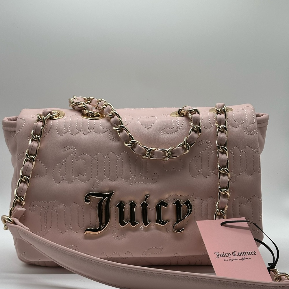 Juicy Couture Blush, Pink Quilted Shoulder Bag - Picture 8 of 8